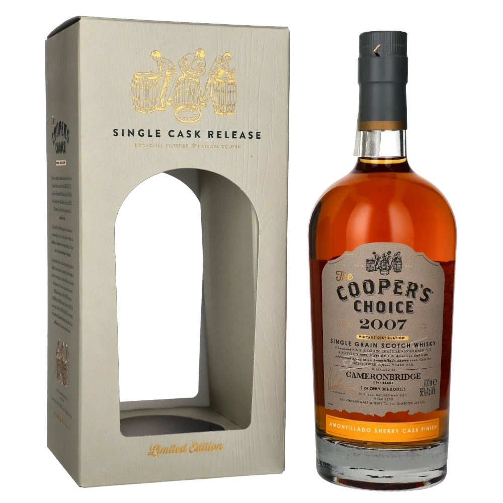 Coopers Choice Cameronbridge 2007 15 YO Amontillado Sherry Cask Finish