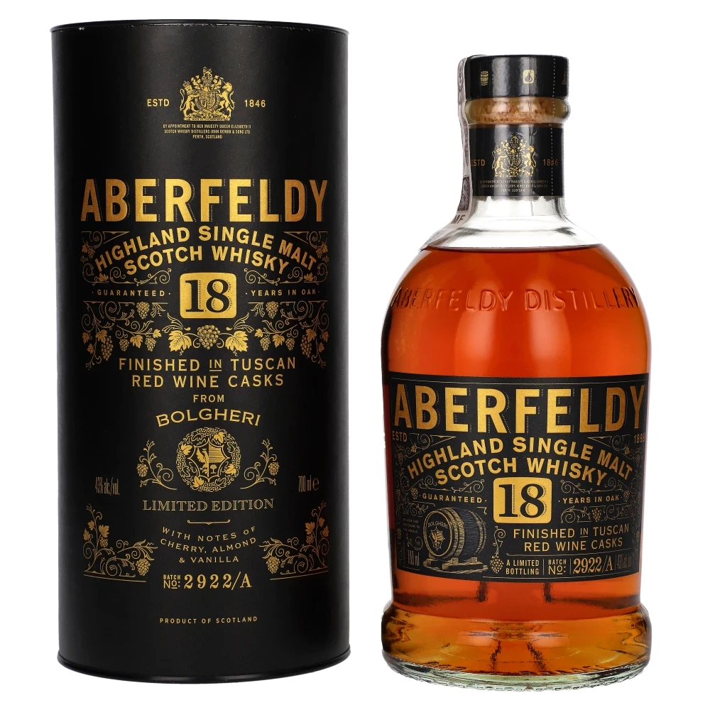 Aberfeldy 18 YO Finished In Tuscan Red Wine Casks From Bolgheri