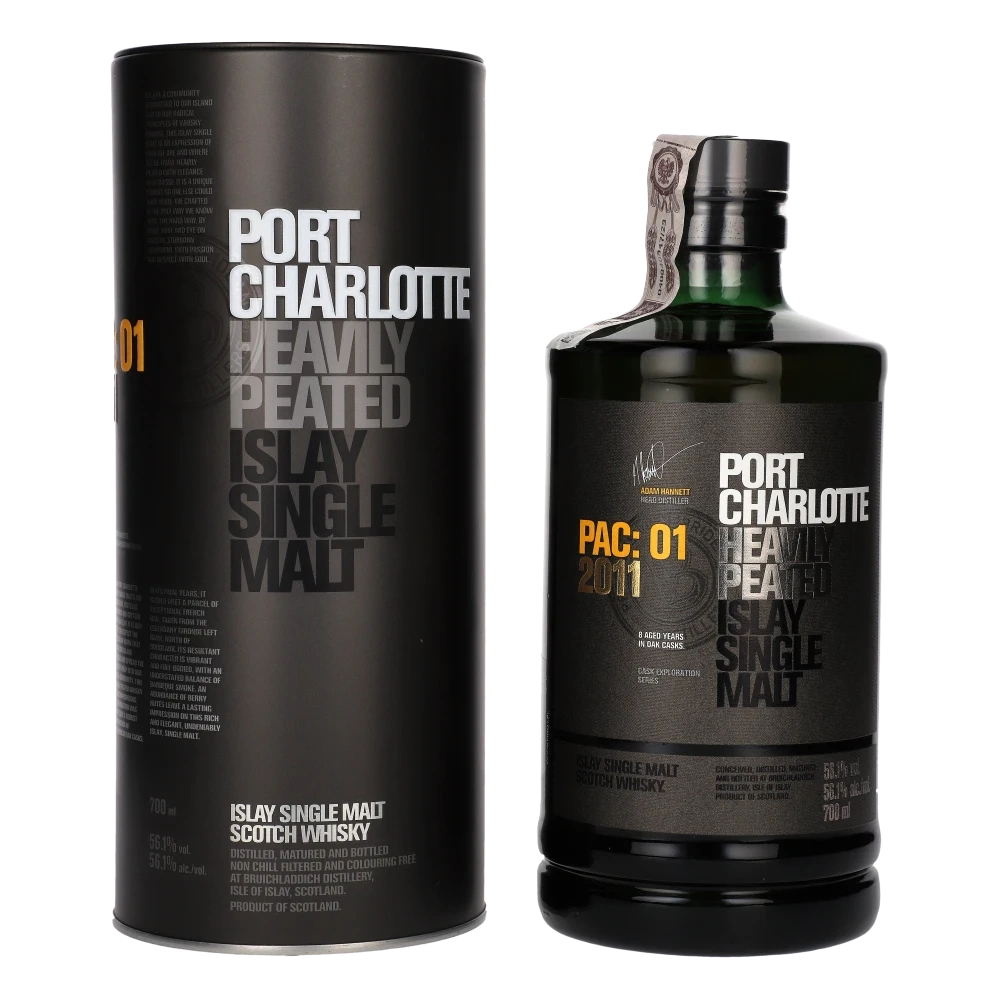 Bruichladdich Port Charlotte Pac 01 2011 Heavily Peated Islay Barley