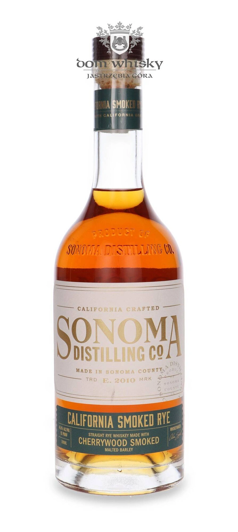 Sonoma County Distilling Co. Sonoma California Smoked Rye