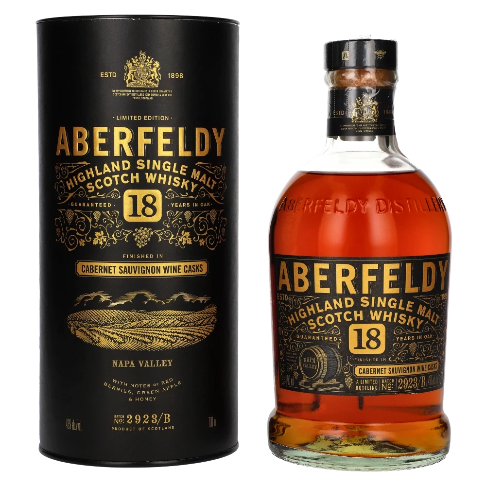 Aberfeldy 18 YO Napa Valley Cabernet Sauvignon Wine Cask