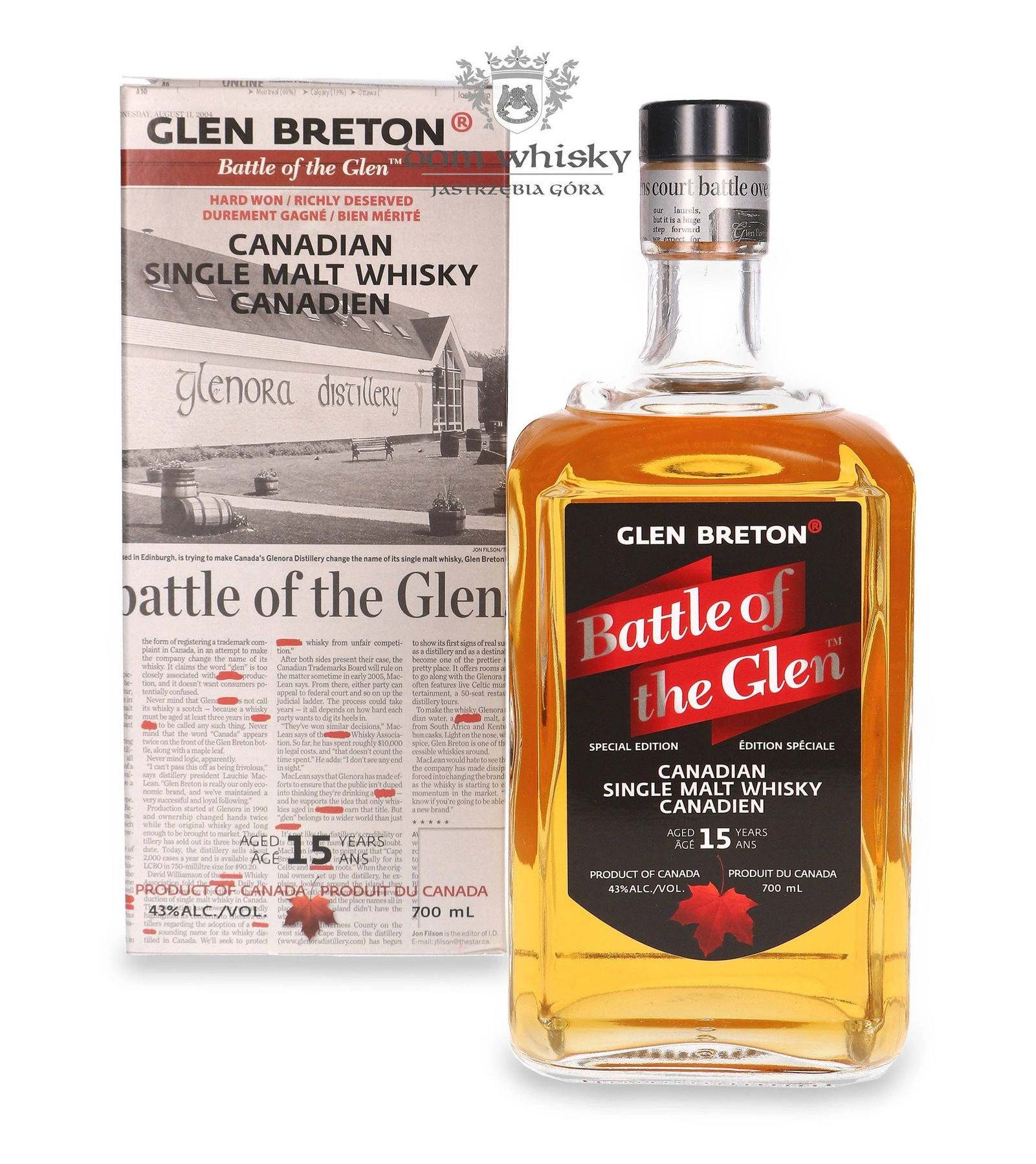 Glenora Distillery 15 YO Glen Breton Battle Of The Glen Special Edition