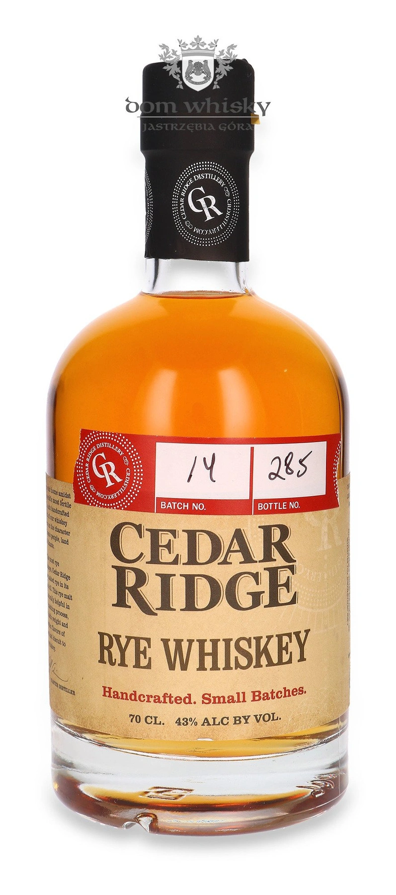 Cedar Ridge Winery & Distillery Cedar Ridge Rye Whiskey Batch # 14