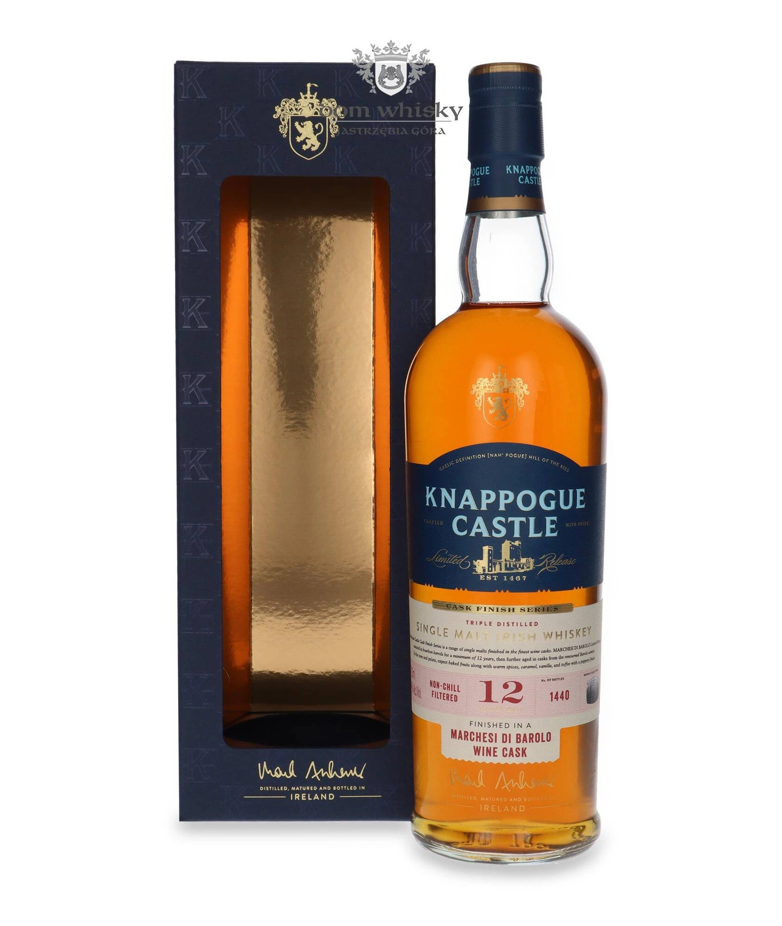 Knappogue Castle 12 YO Finished In Marchesi Di Barolo Wine Cask