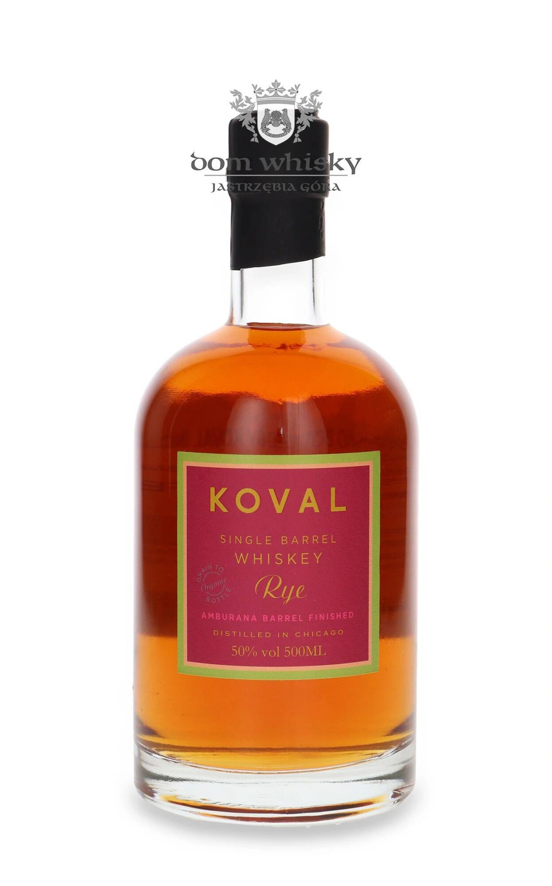 Koval Distillery Single Barrel Rye Amburana Barrel Finished Organic