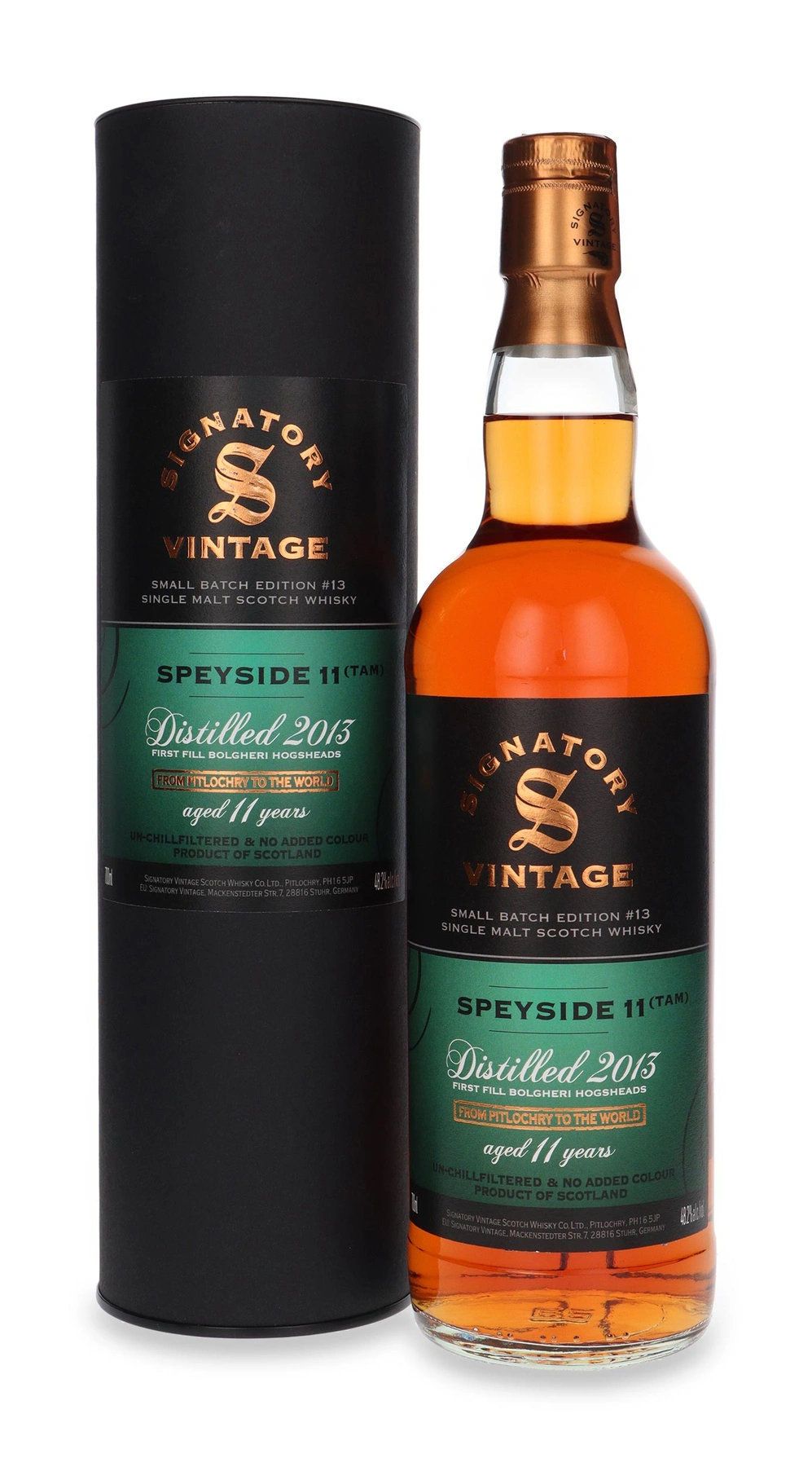 Signatory Vintage 11 YO Speyside Distilled 2013 Signatory Vintage
