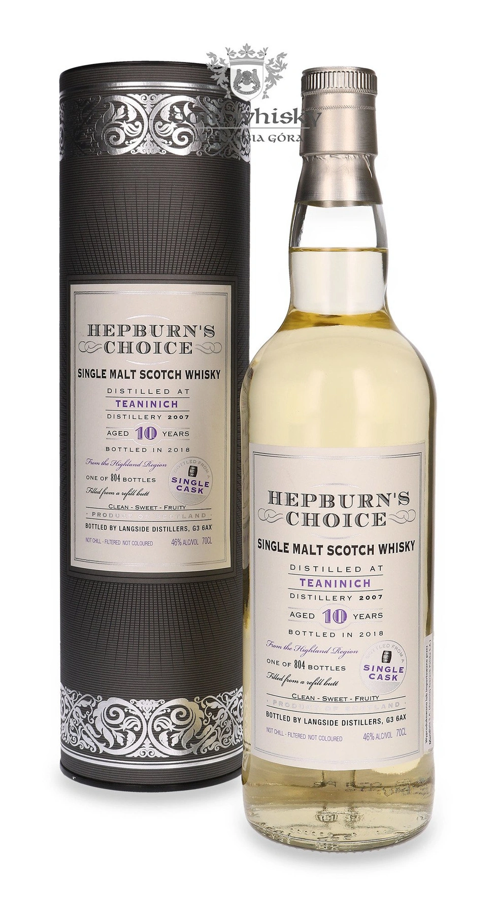Langside Distillers 10 YO Teaninich (D.2007, B.2018) Hepburn's Choice