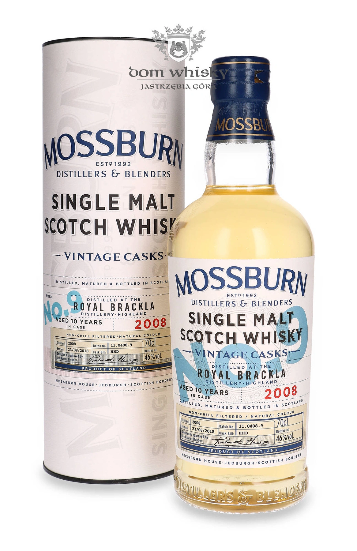 Mossburn Distillers Ltd 10 YO Royal Brackla (D.2008, B.2018) Mossburn Vintage Cask No. 9