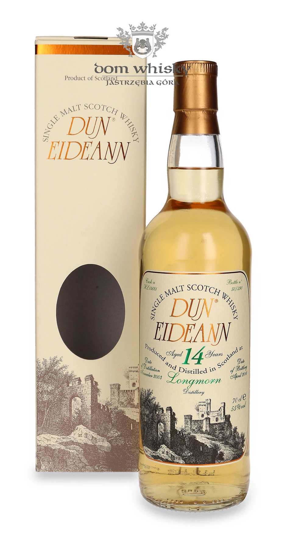 Dun Eideann Scotch Whisky Co 14 YO Longmorn (D.2003, B.2018) Dun Eideann