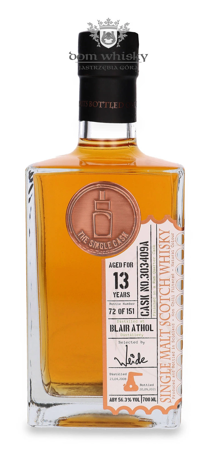 The Single Cask Ltd. 13 YO Blair Athol (D.2008, B. 2021) Rum Quarter Cask Finish, The Single Cask