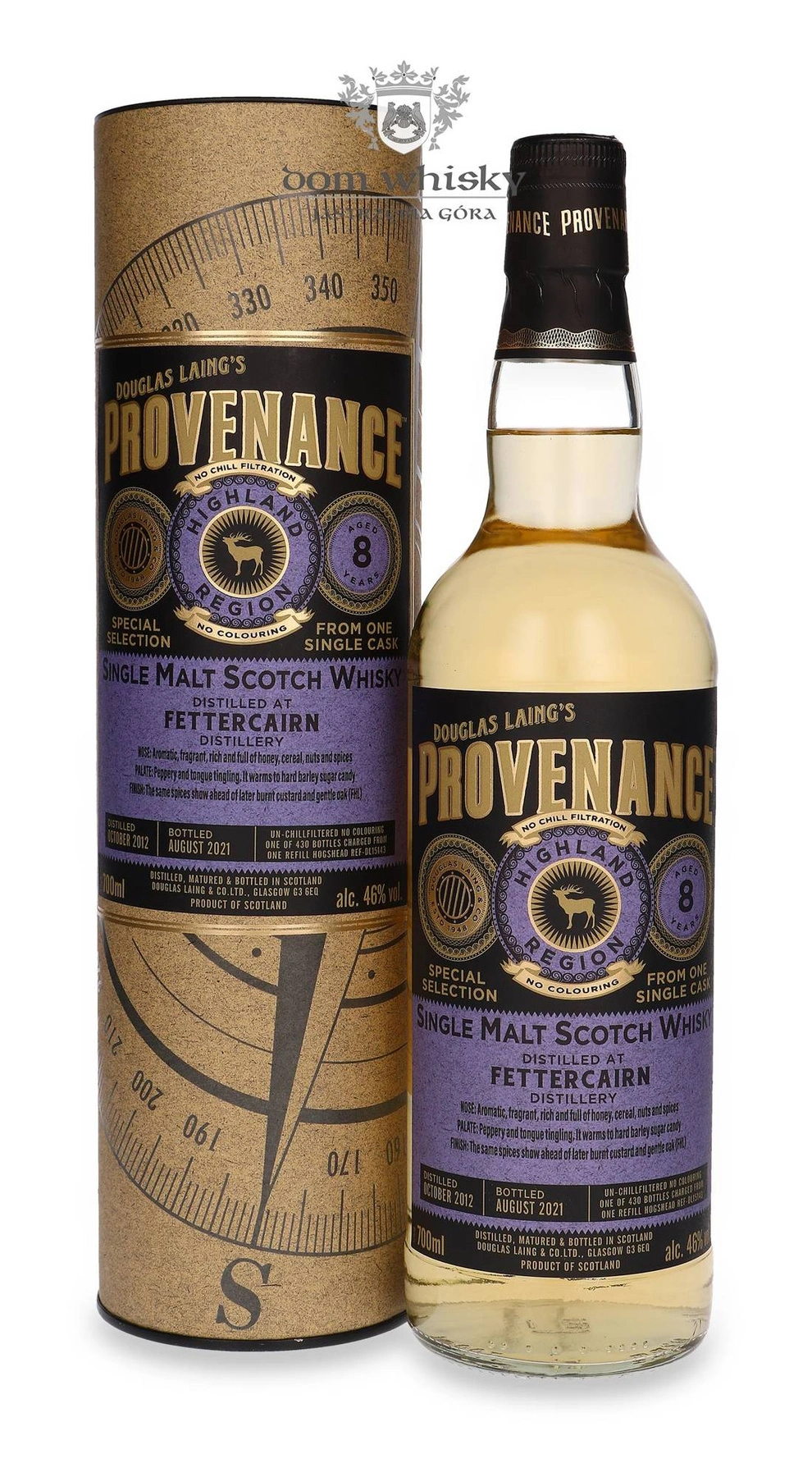 Douglas Laing & Co. 8 YO Fettercairn (D.2012, B.2021) Provenance