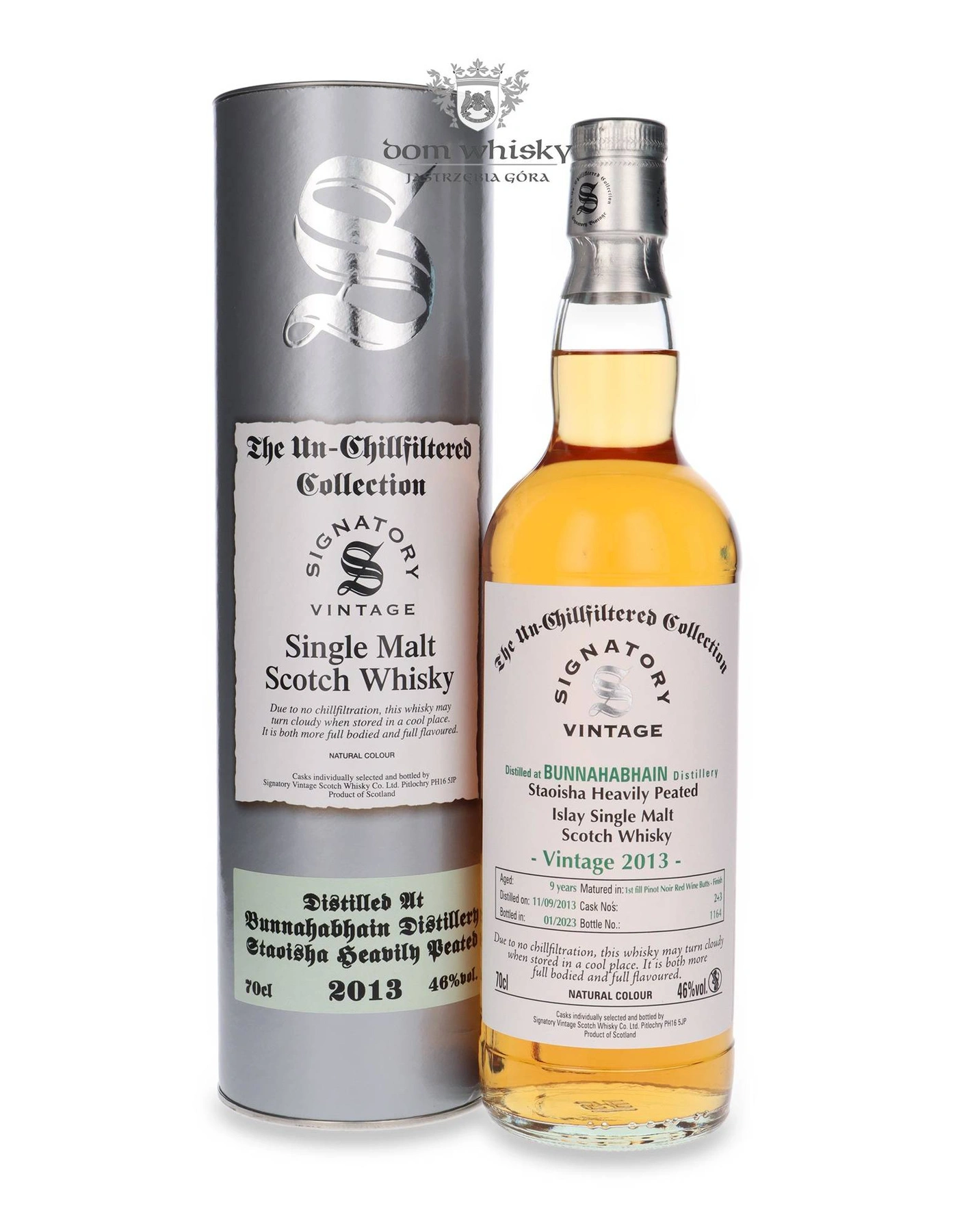 Signatory Vintage 9 YO Bunnahabhain Staoisha (D.2013, B.2023) Heavily Peated Signatory Vintage