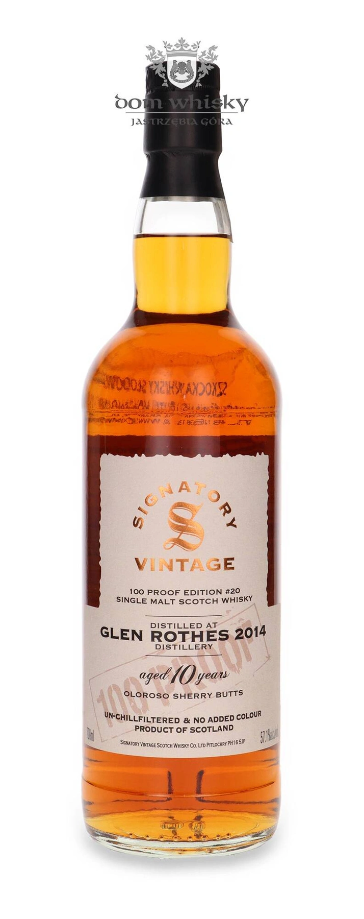 Signatory Vintage 10 YO Glenrothes 100 Proof Edition #20