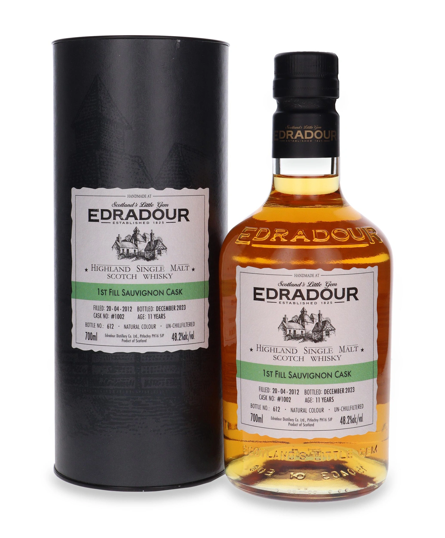 Edradour 11 YO (D.2012, B.2023) 1st Fill Sauvignon Cask