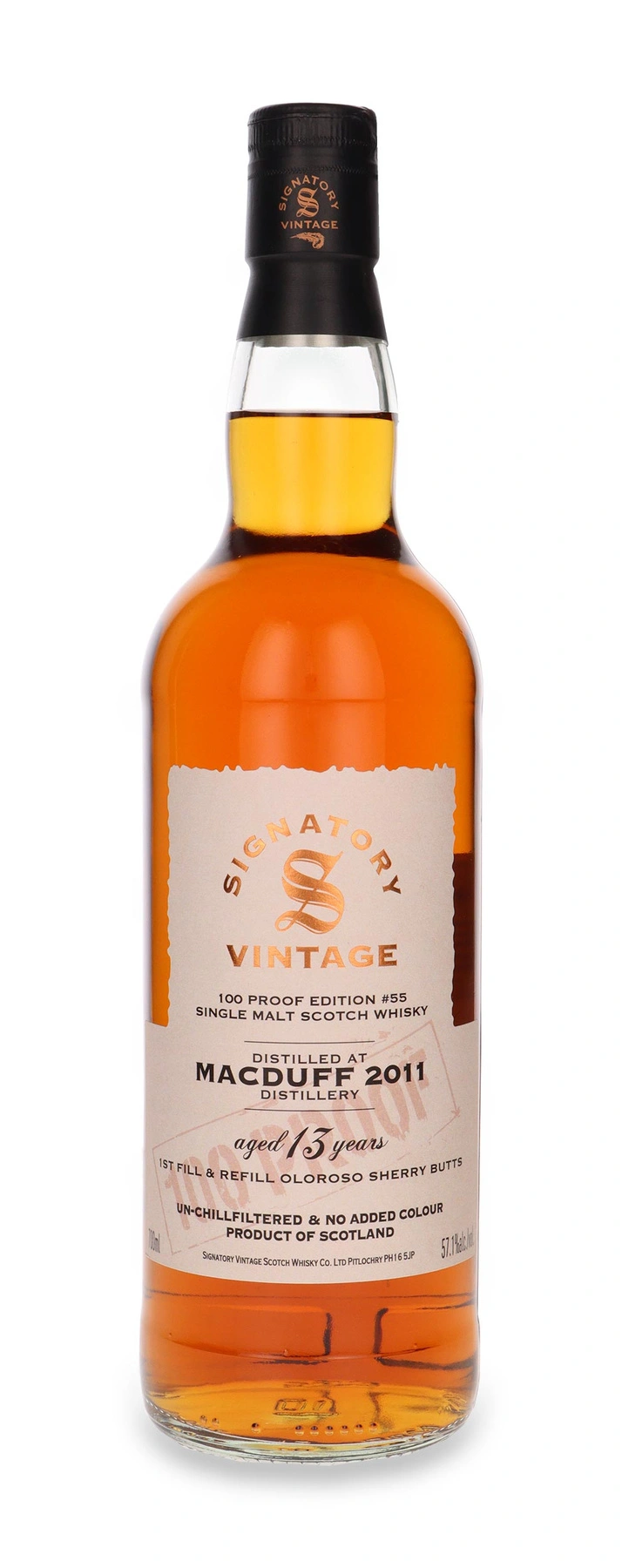 Signatory Vintage 13 YO Macduff 100 Proof Edition # 55 Signatory Vintage