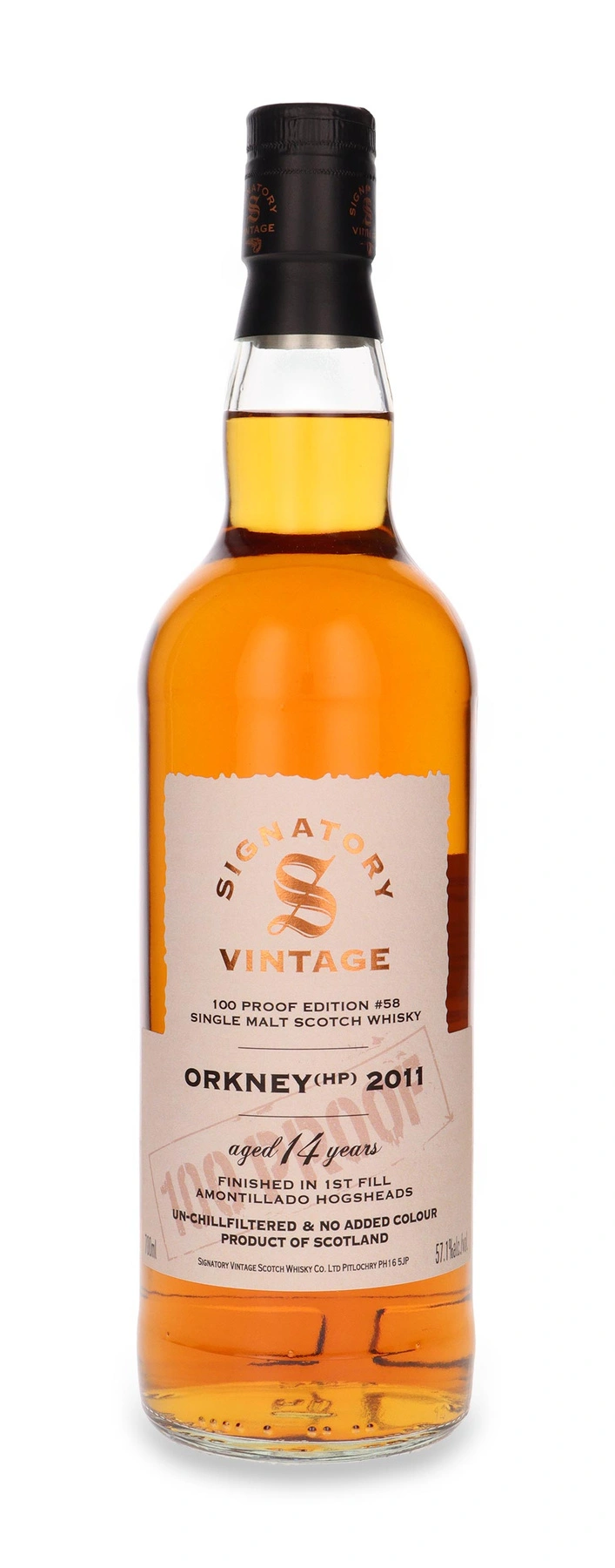 Signatory Vintage 14 YO Orkney 100 Proof Edition # 58 Signatory Vintage