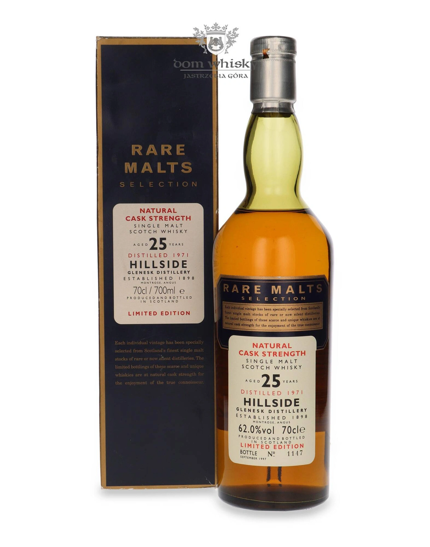Hillside 25 YO (Glenesk) (D.1971 B.1997) Rare Malts