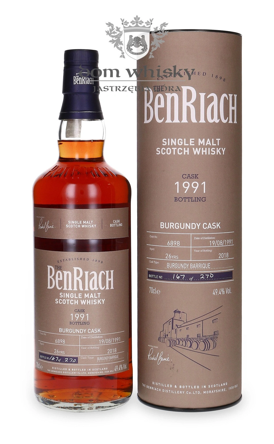 Benriach 26 YO 1991, Burgundy Barrique (Cask # 6898)