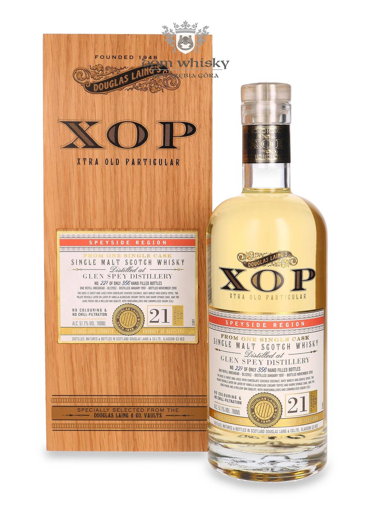 Douglas Laing 21 YO Glen Spey (D.1997, B.2018) Douglas Laing’s Xop