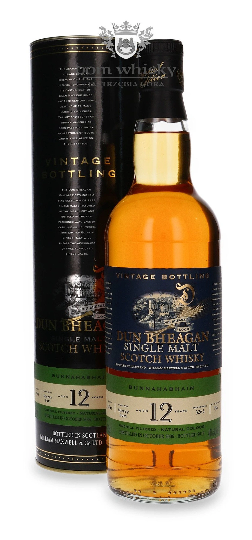 Ian Macleod Distillers 12 YO Bunnahabhain ; (D.2006, B.2019) Dun Bheagan