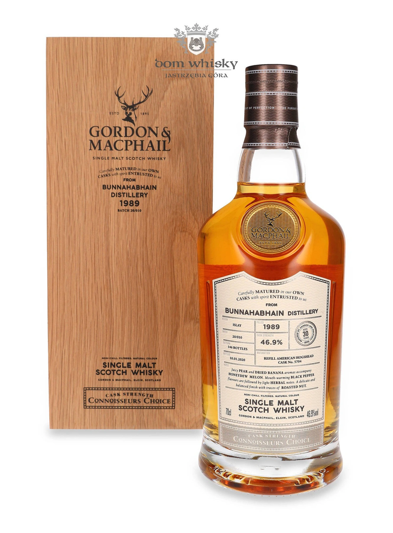 Gordon & Macphail 30 YO Bunnahabhain (D.1989, B.2020) Connoisseurs Choice
