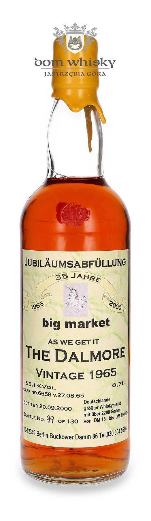 Dalmore 35 YO (D.1965, B.2000) Bottled For Big Market