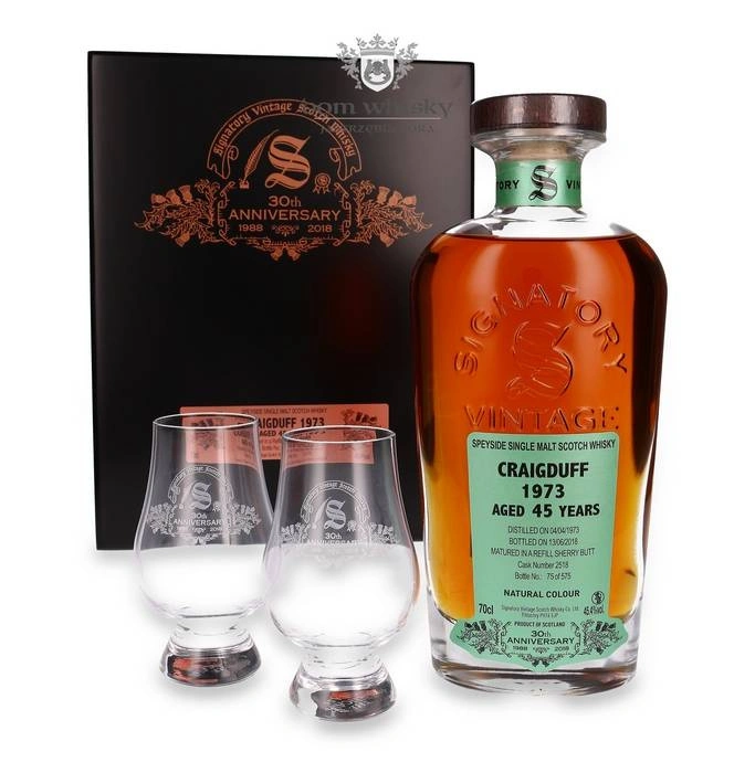 Signatory Vintage 45 YO Craigduff (D.1973, B.2018) Signatory Vintage 30th Anniversary