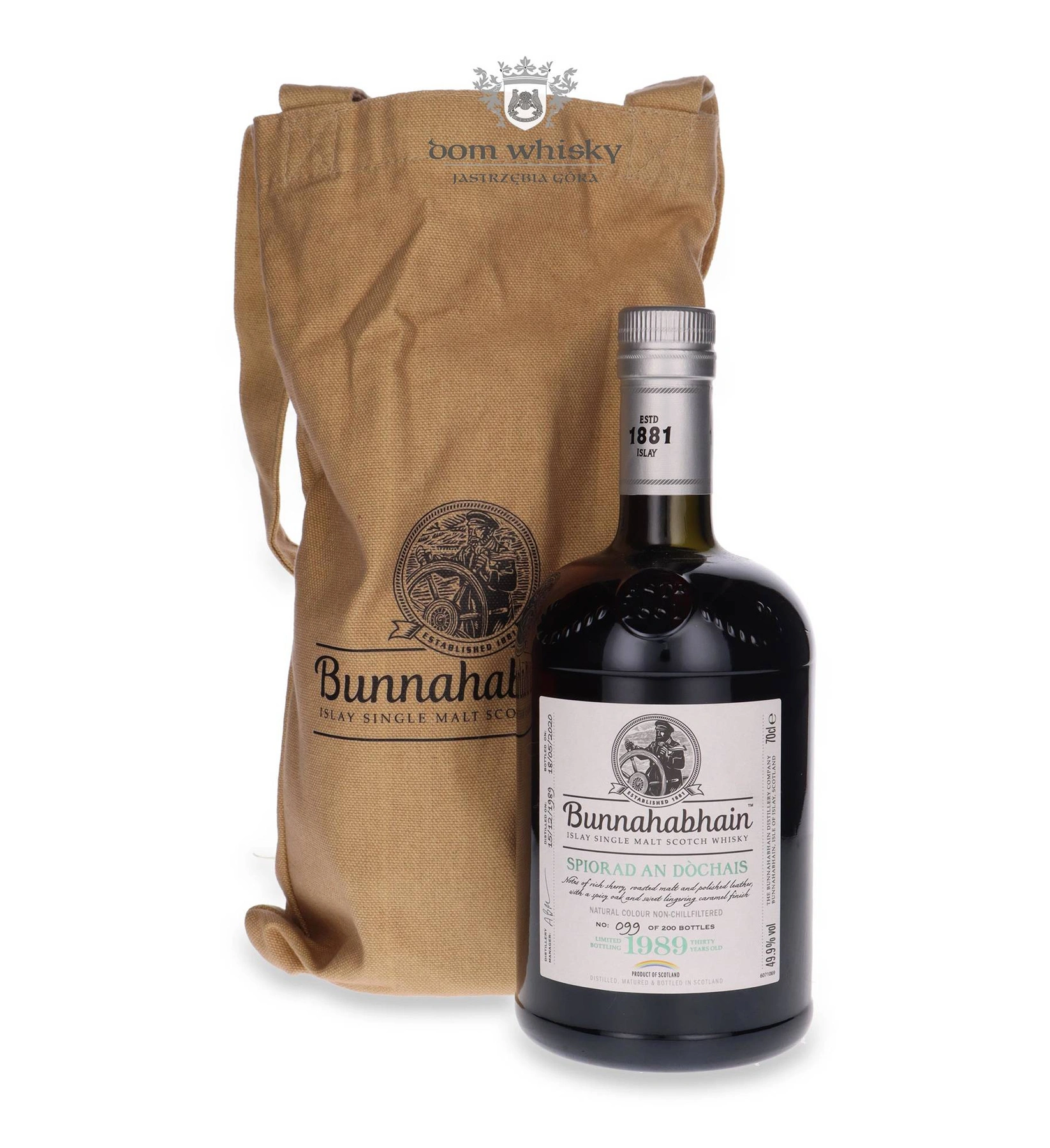 Bunnahabhain 30 YO (D.1989, B.2020) Spiorad An Dòchais