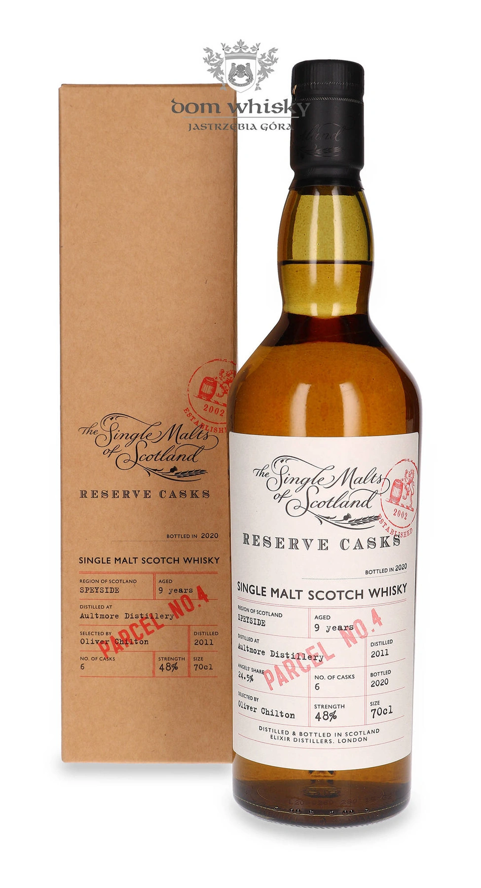Elixir Distillers 9 YO Aultmore Reserve Cask, Parcel No. 4 The Single Malts Of