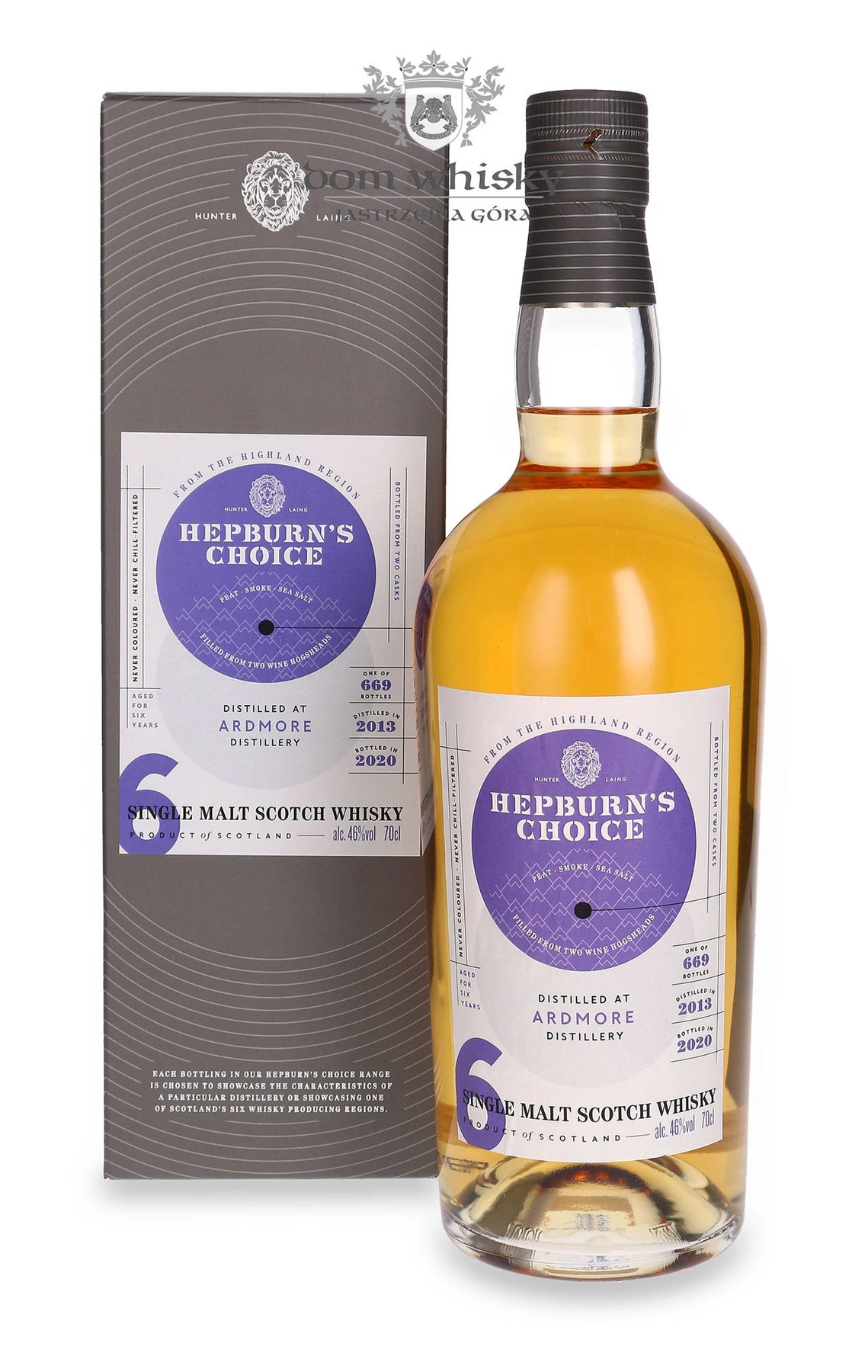 Hunter Laing 6 YO Ardmore Wine Cask (D.2013, B.2020) Hepburn’s Choice