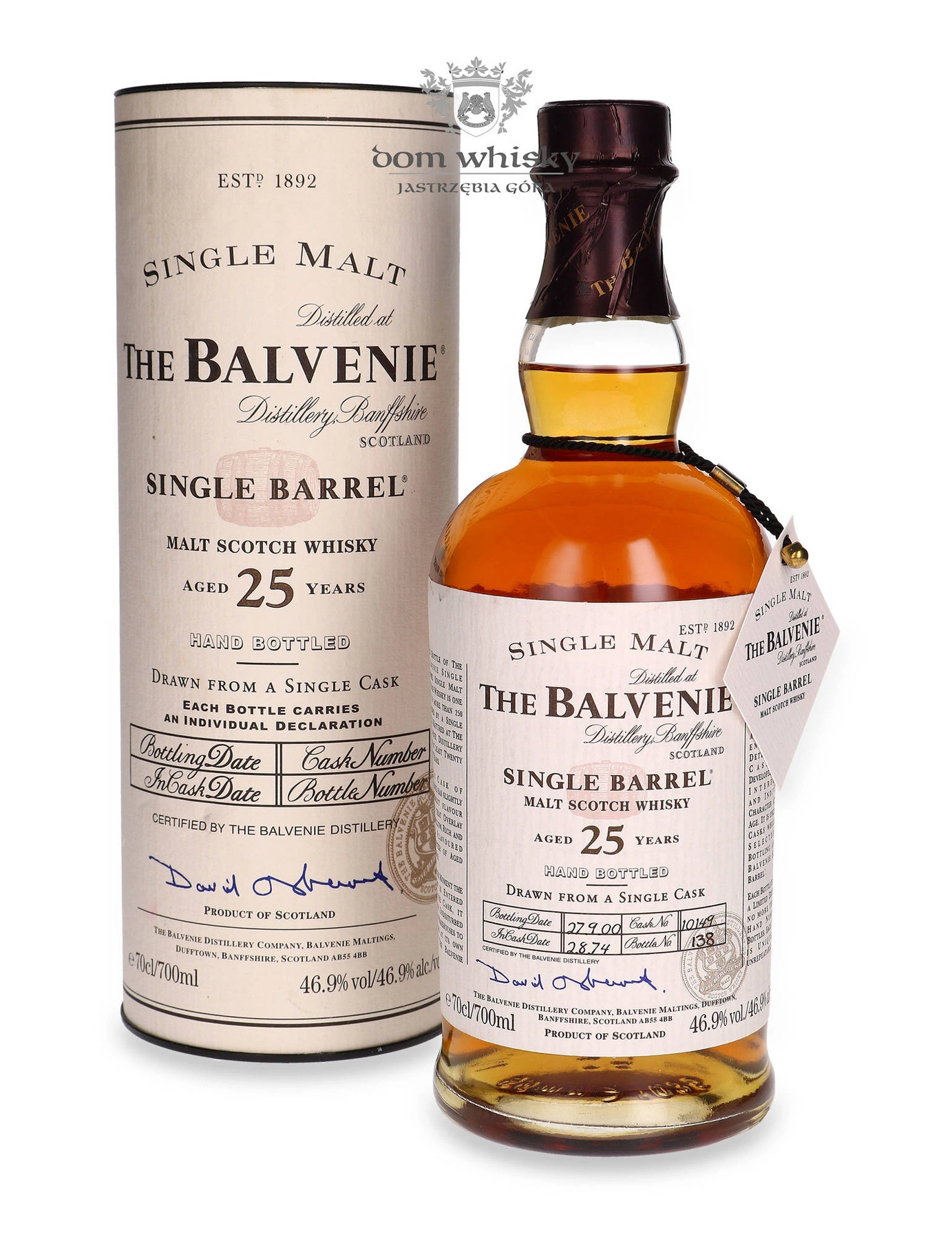 Balvenie 25 YO Single Barrel (D.1974, B.2000) Cask 10149