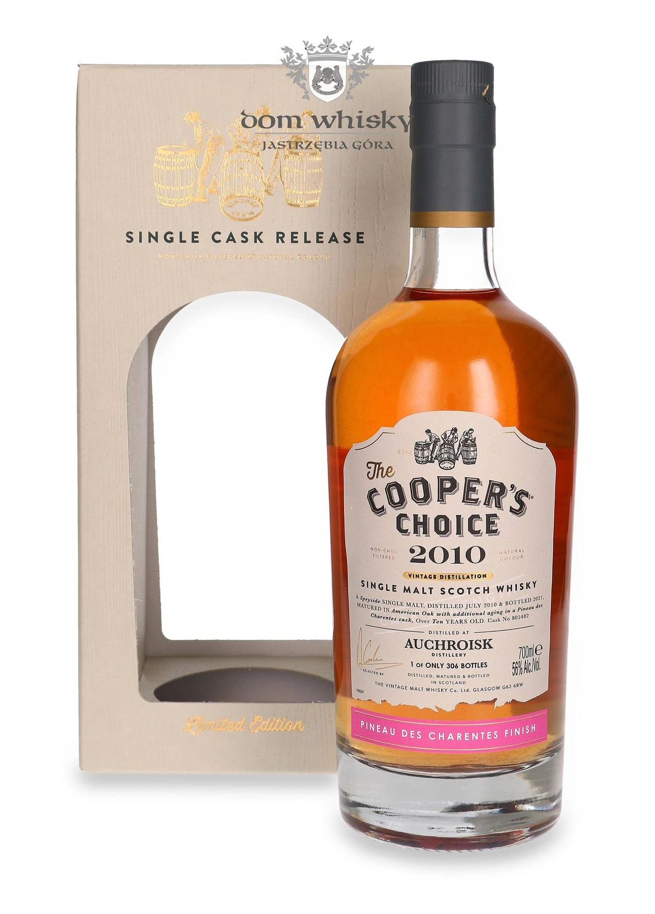 The Vintage Malt Whisky Co. 10 YO Auchroisk (D.2010, B.2021) Pineau Des Charentes Finish, The Cooper’s Choice