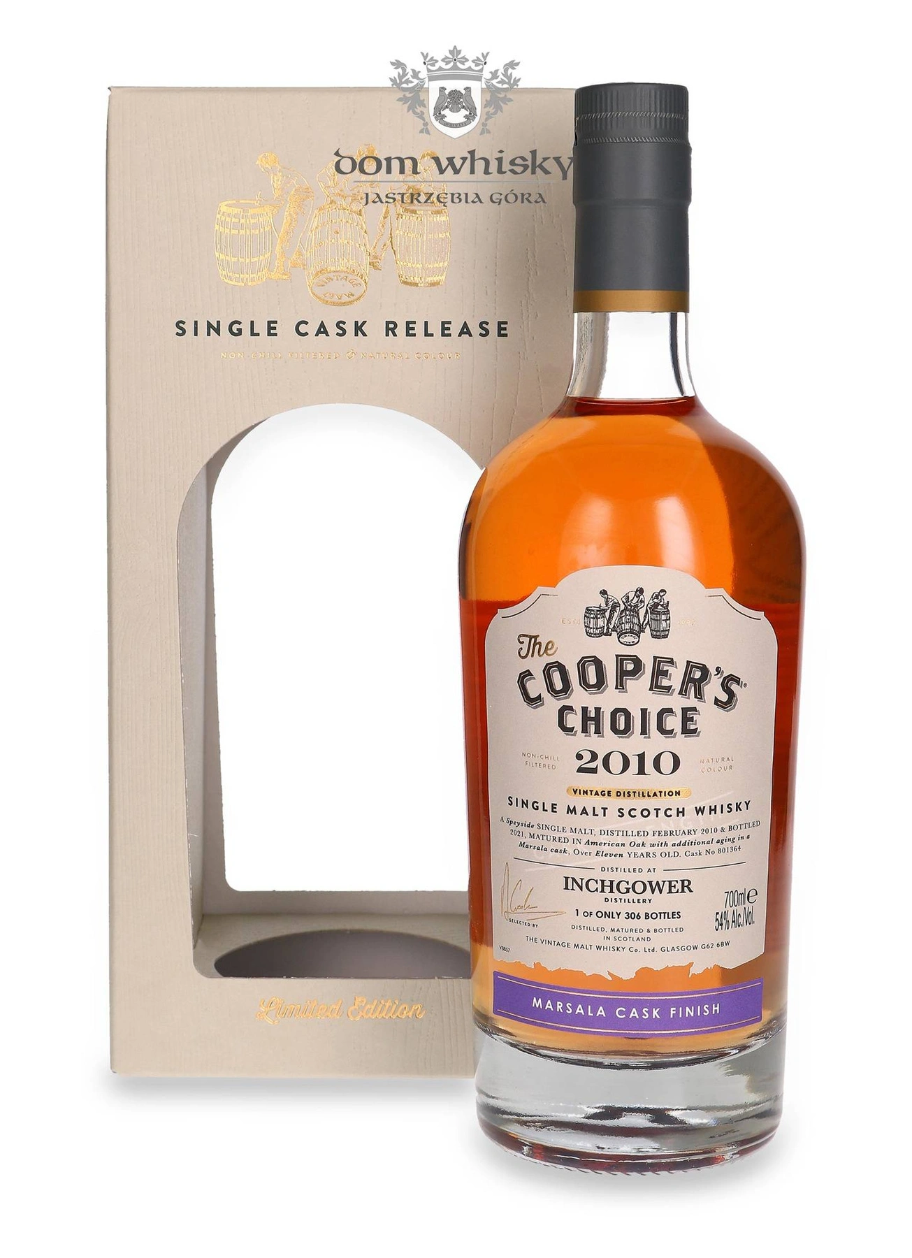 The Vintage Malt Whisky Co. 11 YO Inchgower (D.2010, B.2021) Marsala Cask Finish, The Cooper’s Choice