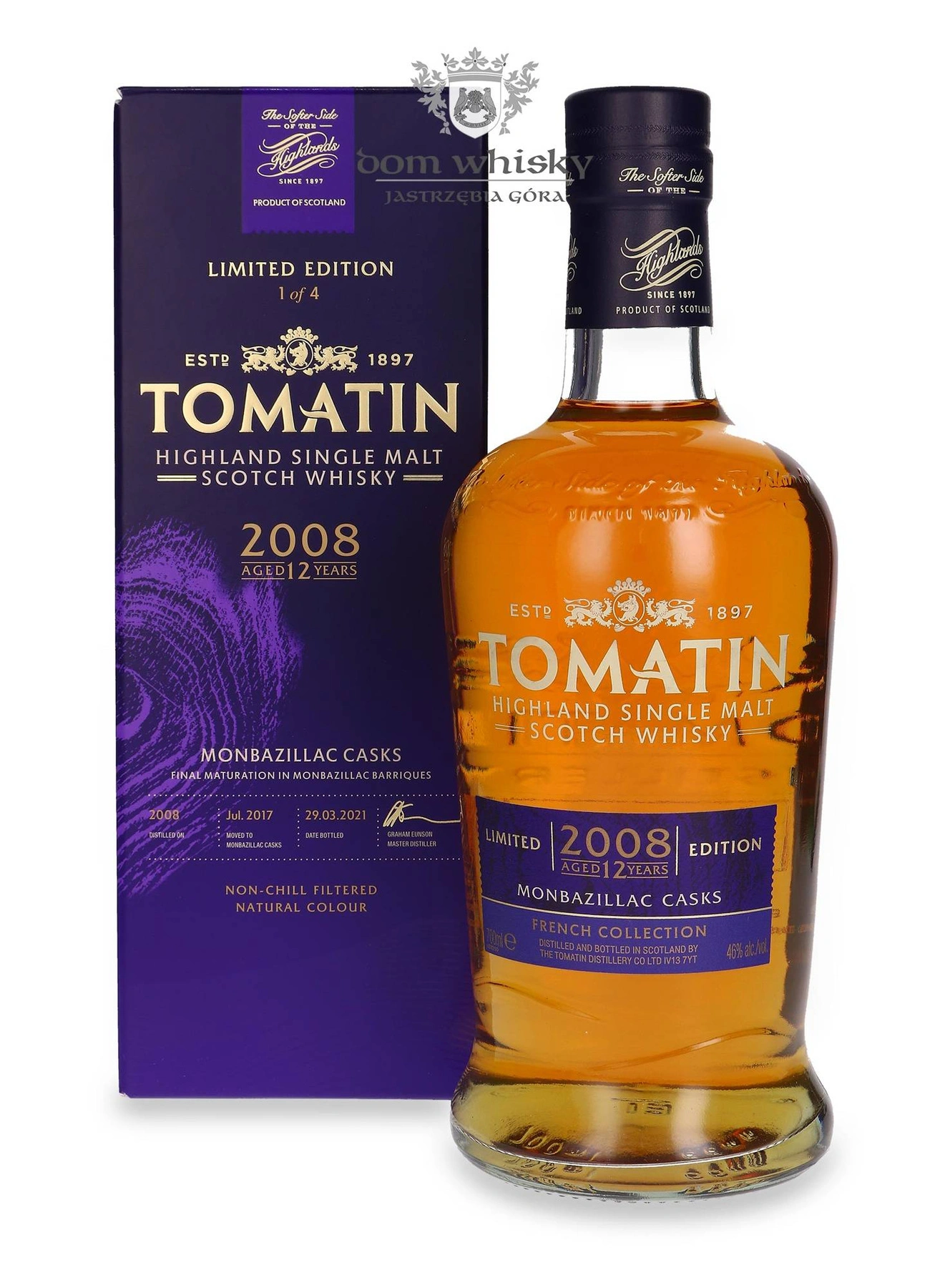 Tomatin 12 YO (D.2008, B.2021) French Collection, Monbazillac Cask