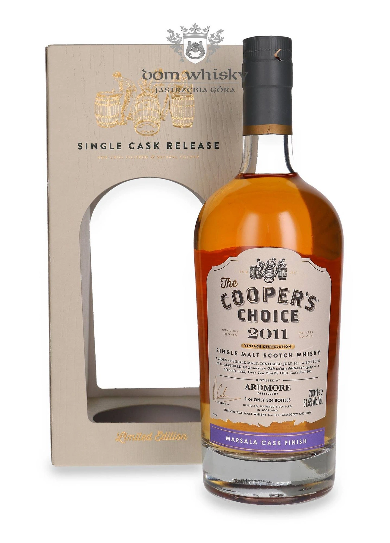 The Vintage Malt Whisky Co. 10 YO Ardmore (D.2011, B.2021) Marsala Cask Finish, The Cooper’s Choice