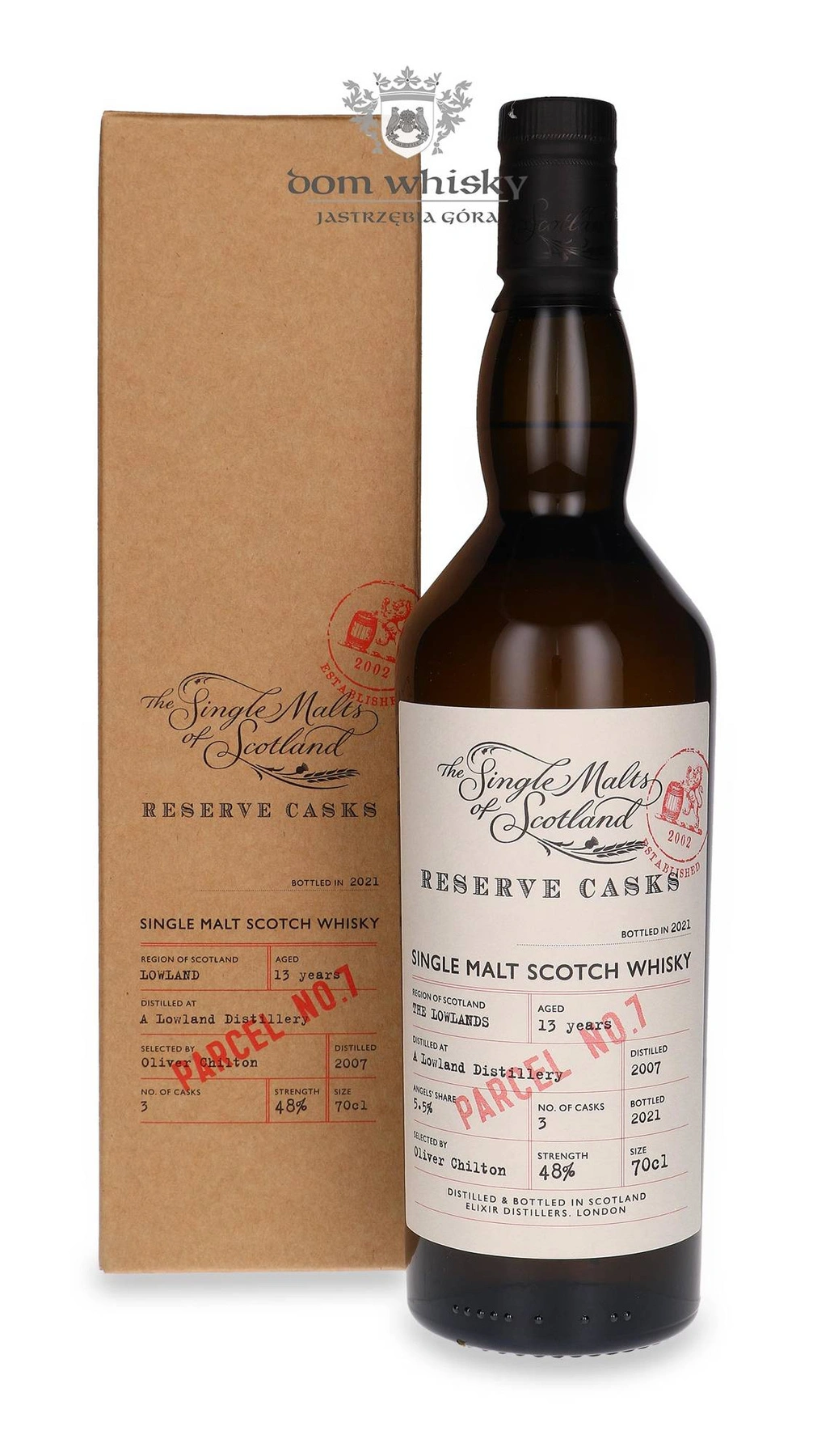 Elixir Distillers 13 YO Lowland The Single Malts Of Scotland Reserve Cask Parcel No.7