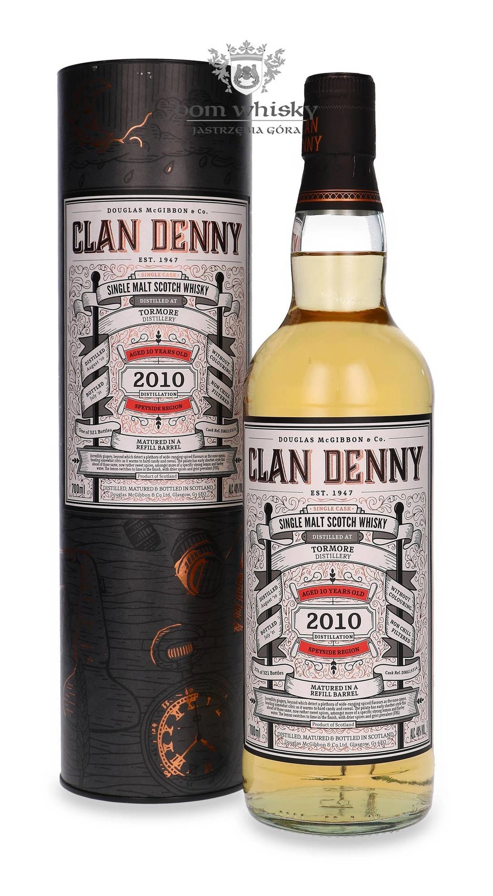 Douglas Mcgibbon & Co. 10 YO Tormore (D.2010, B.2021) Clan Denny