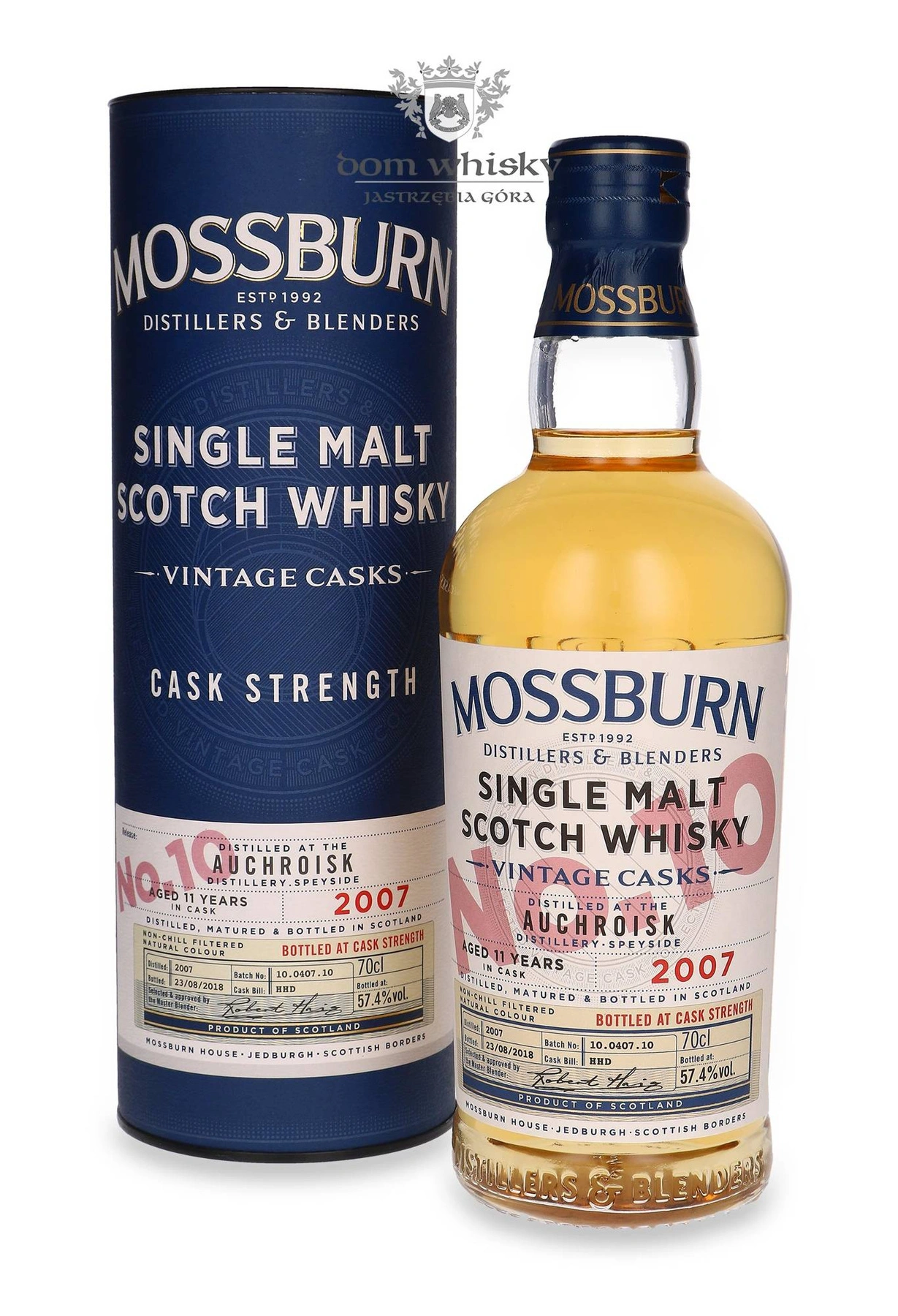 Mossburn Distillers Ltd 11 YO Auchroisk (D.2007, B.2018) Mossburn Vintage Cask No. 10