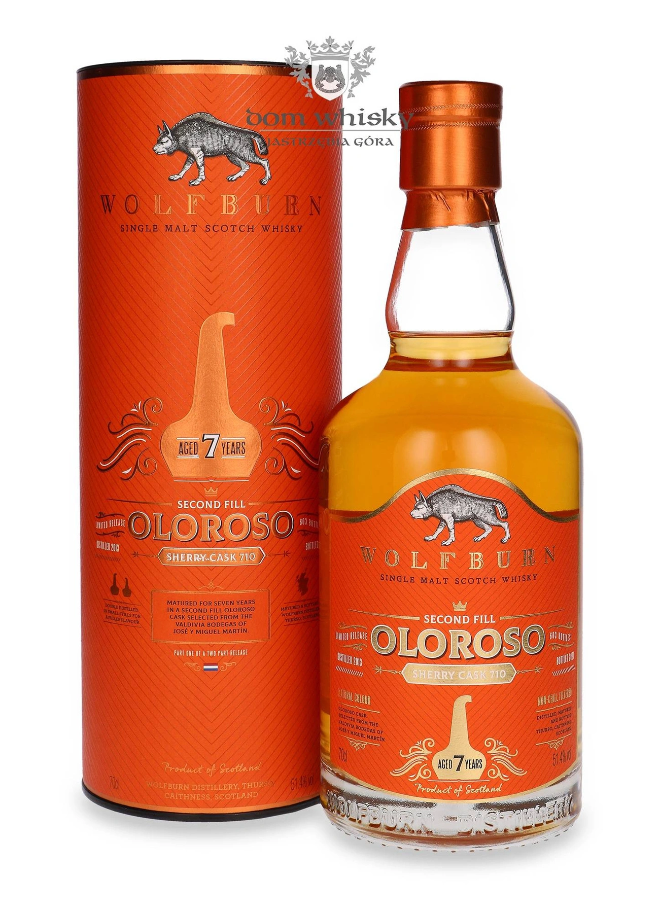 Wolfburn 7 YO (D.2013, B.2021) Oloroso Sherry Cask # 710