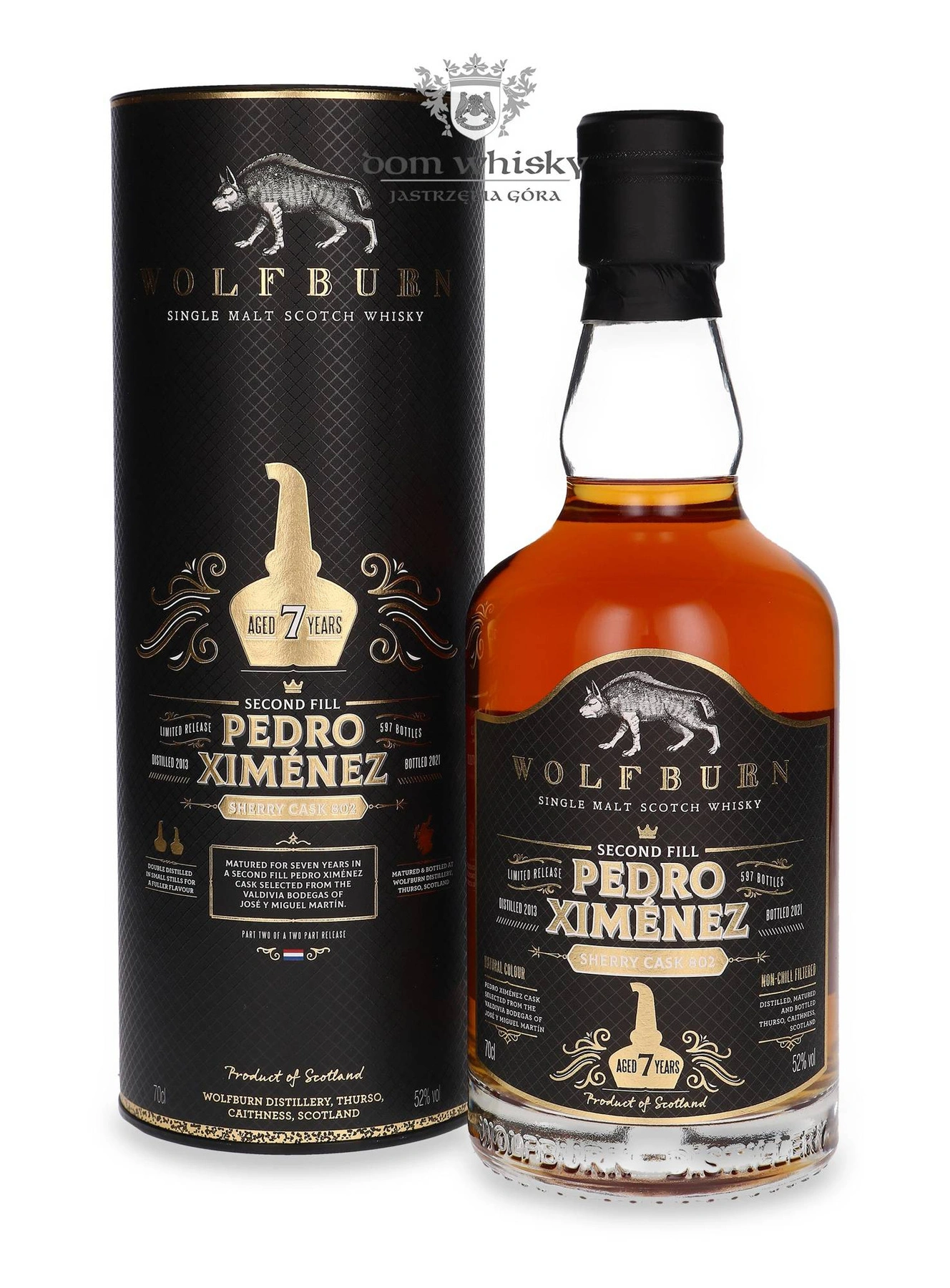 Wolfburn 7 YO (D.2013, B.2021) PX Sherry Cask # 802
