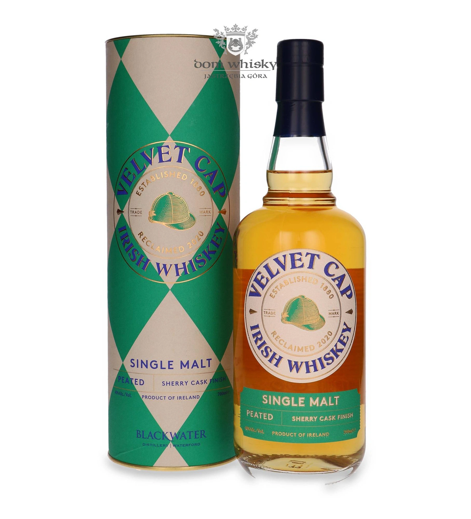 Blackwater Distillery Velvet Cap Irish Single Malt Peated Whiskey, Sherry Cask Finish