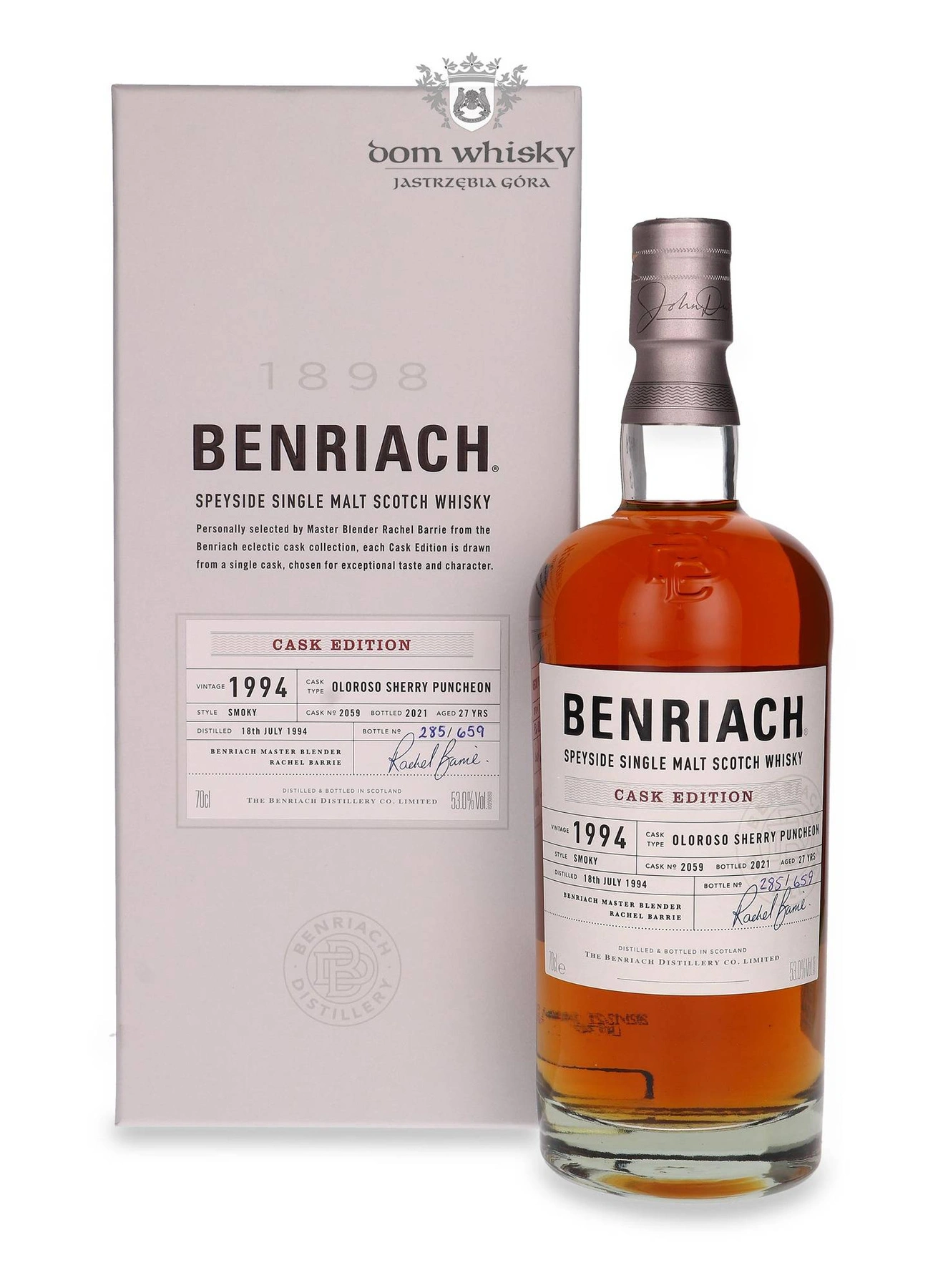 Benriach 27 YO (D.1994, B.2021) Cask Edition, Oloroso Sherry Puncheon # 2059
