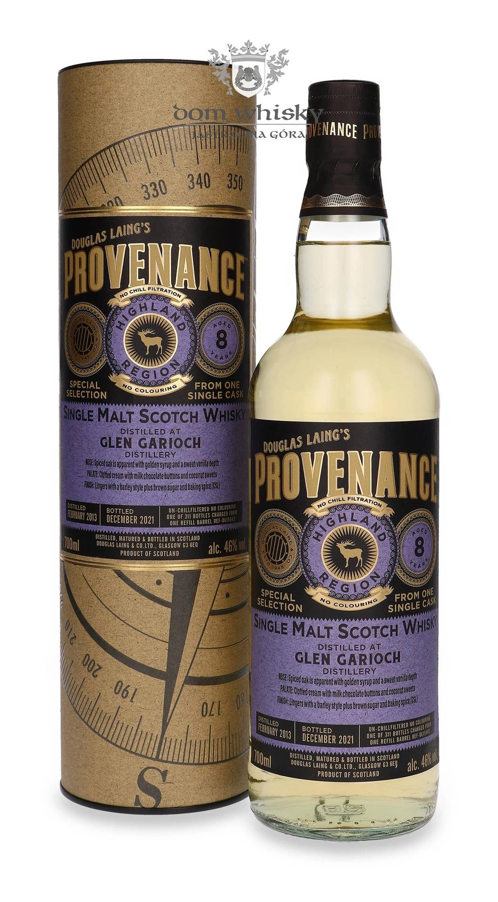 Douglas Laing & Co. 8 YO Glen Garioch (D.2013, B.2021) Provenance