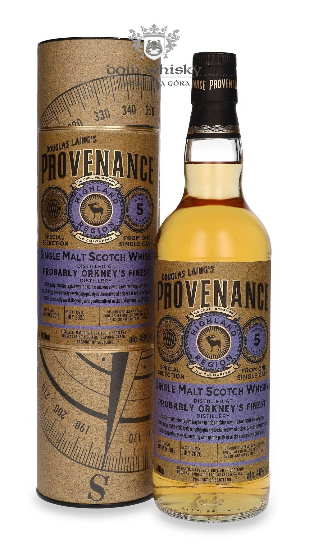 Probably Orkney’s Finest Distillery 5 YO (D.2015, B.2020) Provenance