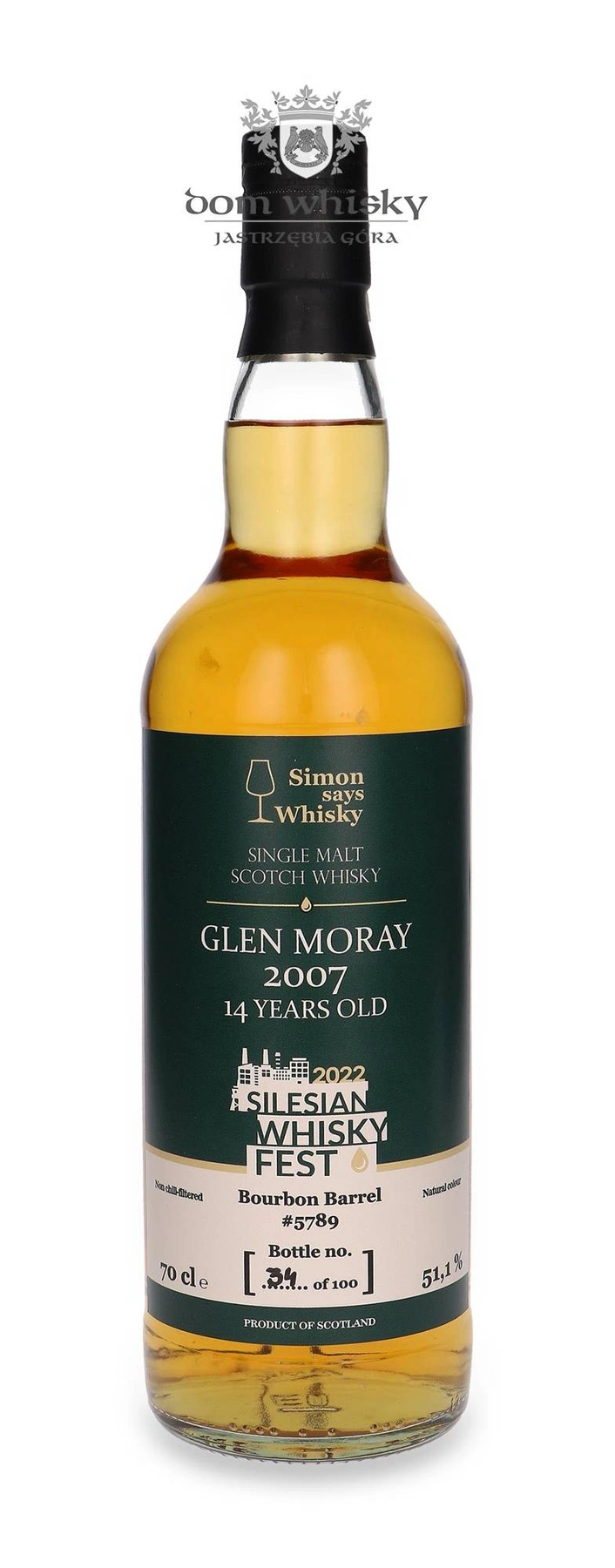 Glen Moray 14 YO (D.2007, B.2022) Bourbon Barrel