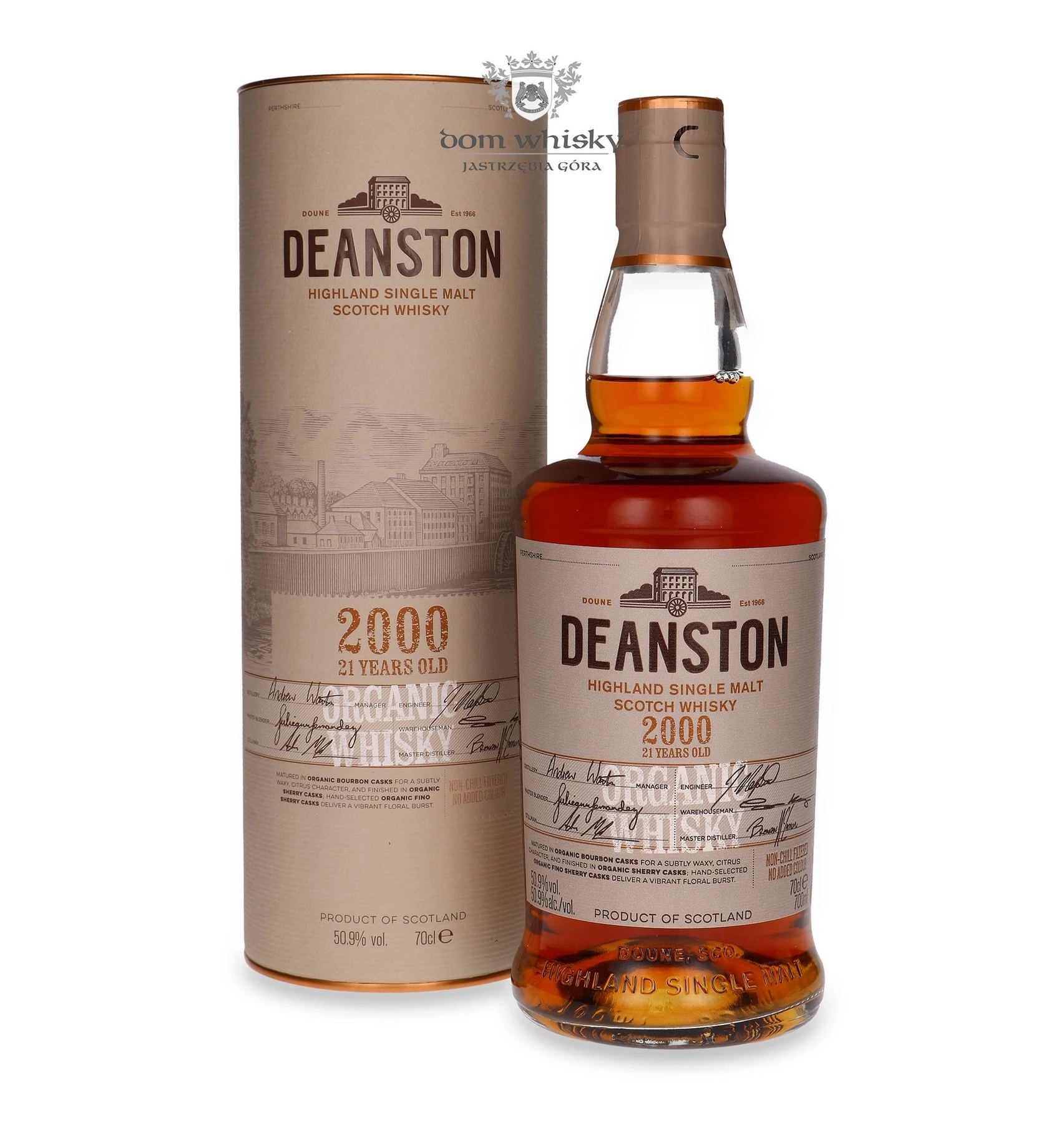 Deanston 21 YO Organic (D.2000, B.2022) Finished In Organic Sherry Casks