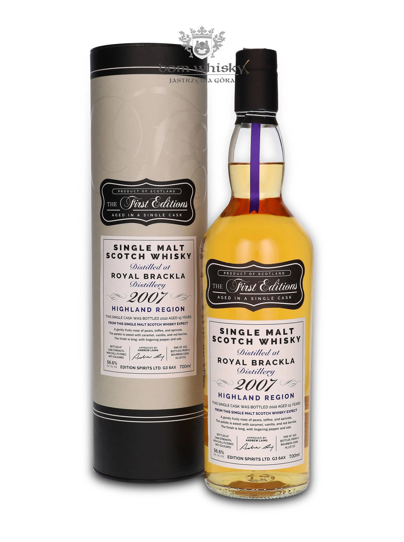 Edition Spirits Ltd. 15 YO Royal Brackla (D.2007, B.2022) The Fist Editions