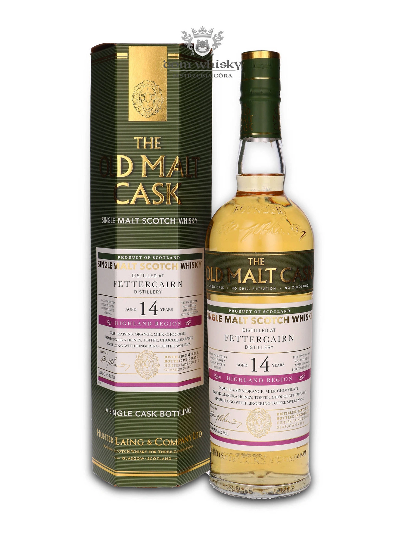 Hunter Laing & Co. 14 YO Fettercairn (D.2008, B.2022) Old Malt Cask