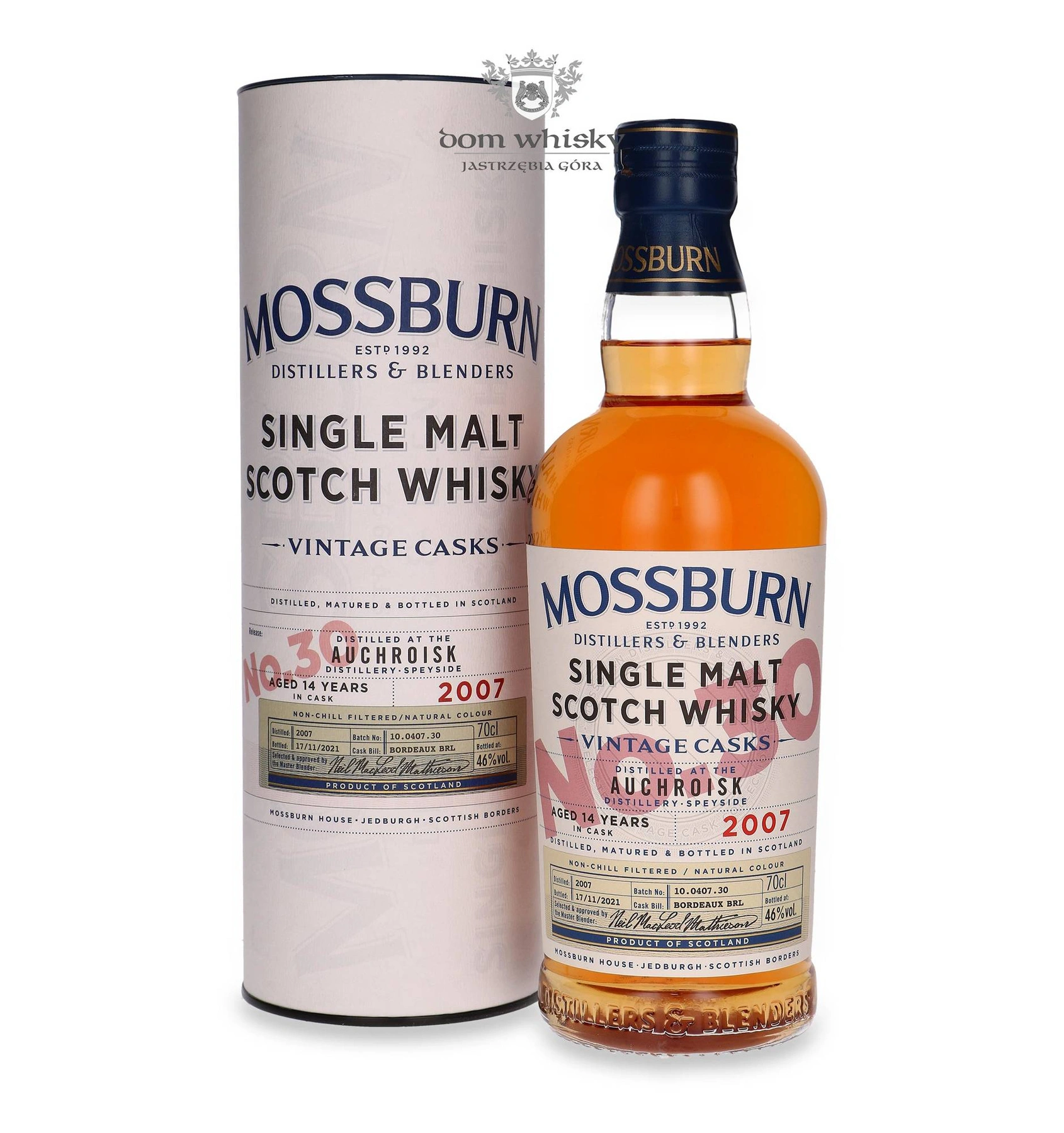 Mossburn 14 YO Auchroisk (D.2007, B.2021) Mossburn Vintage Cask No. 30