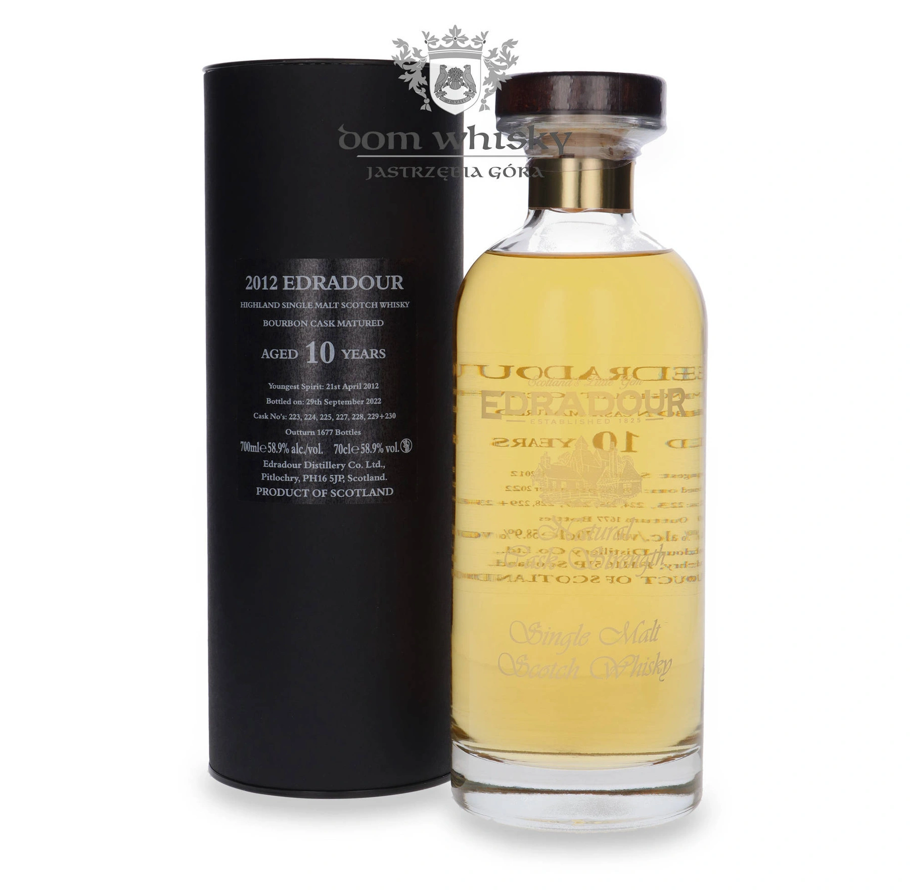 Edradour Natural Cask Strength 10 YO (D.2012, B.2022) Ibisco Decanter